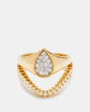 Thumbnail principal de Yvonne Léon 💍 Set de anillos de oro y diamante gris