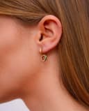 Thumbnail 2 de Yvonne Léon - Pendiente aro oro con diamantes y esmalte 💎