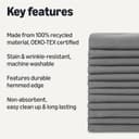 Thumbnail 1 de Amazon Basics Reusable Cloth Napkins 12 pack, 17×17 in 🧻