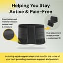 Thumbnail 1 de BraceUP Back Support Belt L/XL 90-110 cm ⌚