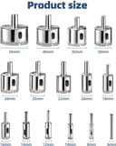 Thumbnail 5 de Diamond Drill Bit Set 15-Piece tile hole saw kit 🛠️