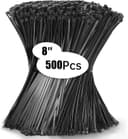 Thumbnail principal de DUNSOO 500 Pack Black Cable Ties, 200mm x 4.8mm Premium Nylon Zip Ties, Heavy Duty Tie Wraps for Wire Management, Home, Garden, Office and DIY
DUNSOO 500 Pack Black Cable Ties, 200mm x 4.8m…