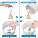 Thumbnail 6 de EDISHINE 36cm wood bedside table lamp with linen shade 🛋️