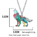 Thumbnail 5 de Enamel Alloy Wolf Necklace pendant jewellery 🧿