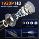 Thumbnail 4 de Ferdiiz Endoscope Inspection Camera with Lights, 1920P HD Inspection Camera, IP67 Borescope 16.5ft Flexible Cable, with 160cm Retractable Pipe Cleaner Claw Grabber, Hair Clog Remover, iOS9+ Android 6+
Ferdiiz Endoscope Inspection Camera with Li…