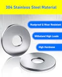 Thumbnail 2 de HOLMOL M6 x 18mm Penny Washers 304 Stainless Steel 60pcs 🧷