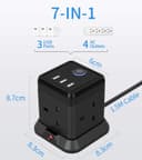 Thumbnail 1 de Hulker Cube Extension Lead 13A 3250W with 3 USB 📺