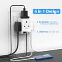 Thumbnail 2 de JSVER 4 Way Plug Adapter 13A with 2 USB Ports 🔌