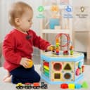 Thumbnail 4 de KABENFIS Wooden Activity Cube with Train Tracks 🚂