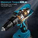 Thumbnail 3 de LEEIKOO Cordless Hammer Drill 21V, 42N.m 2.0Ah 🔧