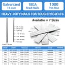 Thumbnail 1 de meite 15 mm 18 Gauge Brad Nails 1,000 pack 📦