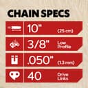 Thumbnail 2 de Oregon 91P040X3 3/8" LP pole saw chain 10" 📷