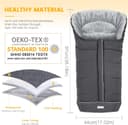 Thumbnail 3 de Orzbow Universal Footmuff for Pushchair Large Dark Grey 🧷