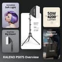 Thumbnail 6 de RALENO Softbox 40×40cm LED light kit 50W 📷