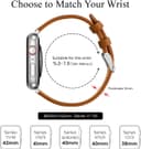 Thumbnail 1 de SUNFWR Leather Apple Watch Strap 38–41mm Brown & Silver ⌚