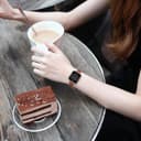 Thumbnail 6 de SUNFWR Leather Apple Watch Strap 38–41mm Brown & Silver ⌚