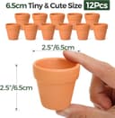 Thumbnail 1 de T4U 6.5cm Terracotta Plant Pots 12 Pcs 🌱
