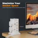 Thumbnail 5 de TESSAN 8‑way Tower Extension Lead with USB‑C ports 🔌