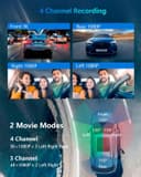 Thumbnail 4 de V8Pro AI Dash Cam 4K 4‑channel with 128GB 📷