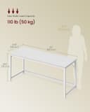 Thumbnail 2 de VASAGLE LWD121WF01 160 x 60 cm computer desk 🪑