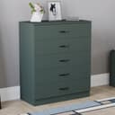 Thumbnail principal de Vida Designs Riano 5-Drawer Chest of Drawers, Jasper Green 🛏️