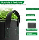 Thumbnail 2 de Vinitoy Grow Bags 40L, 5-pack with handles 🌱