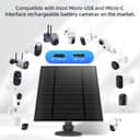 Thumbnail 4 de 3PC 5W Solar Panel for Security Camera ⚙️