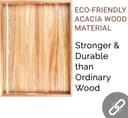 Thumbnail 5 de Acacia Wood Serving Tray 17" ⚖️