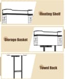 Thumbnail 2 de Aetyord 31-inch wall towel rack with shelf 🧺