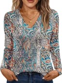 Thumbnail 6 de AUTOMET Long Sleeve V-Neck Casual Top 👚