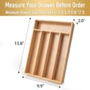Thumbnail 1 de Besilord Silverware Organizer 5-slot bamboo tray 🍽️