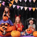 Thumbnail 3 de Black Fringe Curtain Party Streamers 3.3x8.3 Ft 🎉