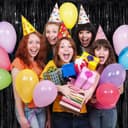 Thumbnail 5 de Black Fringe Curtain Party Streamers 3.3x8.3 Ft 🎉