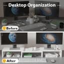 Thumbnail 1 de BONTEC Dual Monitor Stand Riser adjustable organizer 📺