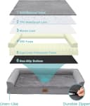 Thumbnail 4 de COZY KISS Orthopedic Dog Bed 36x27x7.5 in 🐶