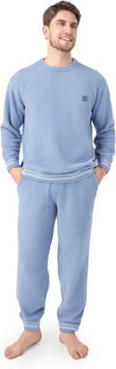 Thumbnail 3 de DAVID ARCHY Men's Fleece Pajama Set with Pockets 🎽