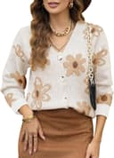 Thumbnail 2 de Dokotoo Cardigan Sweaters V‑Neck Floral Button‑Down 🧥