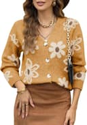 Thumbnail 5 de Dokotoo Cardigan Sweaters V‑Neck Floral Button‑Down 🧥