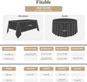 Thumbnail 2 de Fitable 8-Piece Rectangle Tablecloths, 60x102 Inch ⚙️