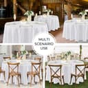 Thumbnail 4 de Fitable 8 Pack Round Tablecloths: Stain-Resistant, 120 Inch White ⌚