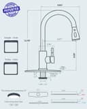 Thumbnail 5 de FORIOUS High-Arc Kitchen Faucet Brushed Nickel 🚰