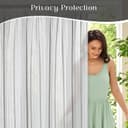Thumbnail 1 de FRAMICS Linen Curtains 63 Inch Grey Striped Drapes 🪟