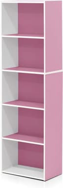 Thumbnail 6 de Furinno 5-Tier Reversible Open Shelf, White/Pink 🪑
