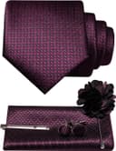 Thumbnail 1 de JEMYGINS Mens Tie Set 5PCS for Wedding 🎩