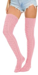 Thumbnail 6 de Leoparts Cable Knit Thigh High Socks for Women 🧦