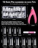 Thumbnail 1 de MORGLES Clear Acrylic Nail Tips 500 pcs 💅