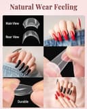 Thumbnail 2 de MORGLES Clear Acrylic Nail Tips 500 pcs 💅