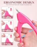 Thumbnail 5 de MORGLES Clear Acrylic Nail Tips 500 pcs 💅