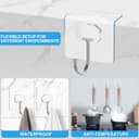 Thumbnail 6 de No Brand Large Adhesive Hooks 8-Pack for Home 🏠