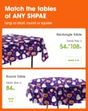 Thumbnail 1 de Pureegg Disposable Plastic Tablecloth 54 x 108 in 📦